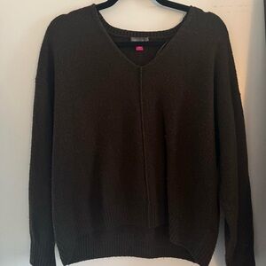 Women's V-Neck Sweater - Dark Brown